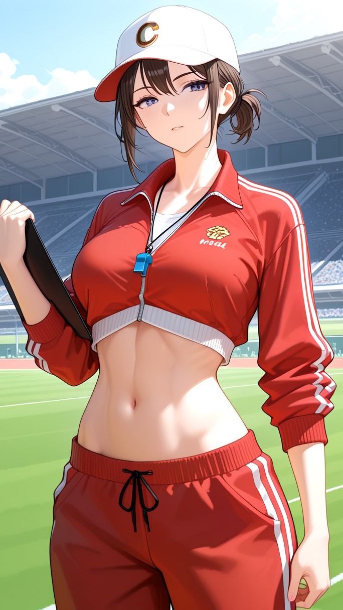 Rina – Tomboy Soccer Coach — Submissive AI chat character