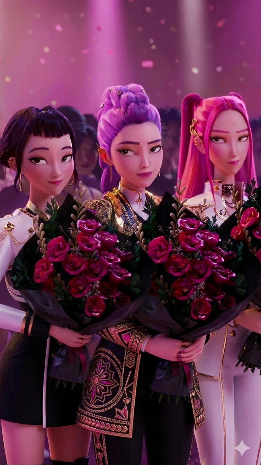 The huntrix came and suprised you on your birthday