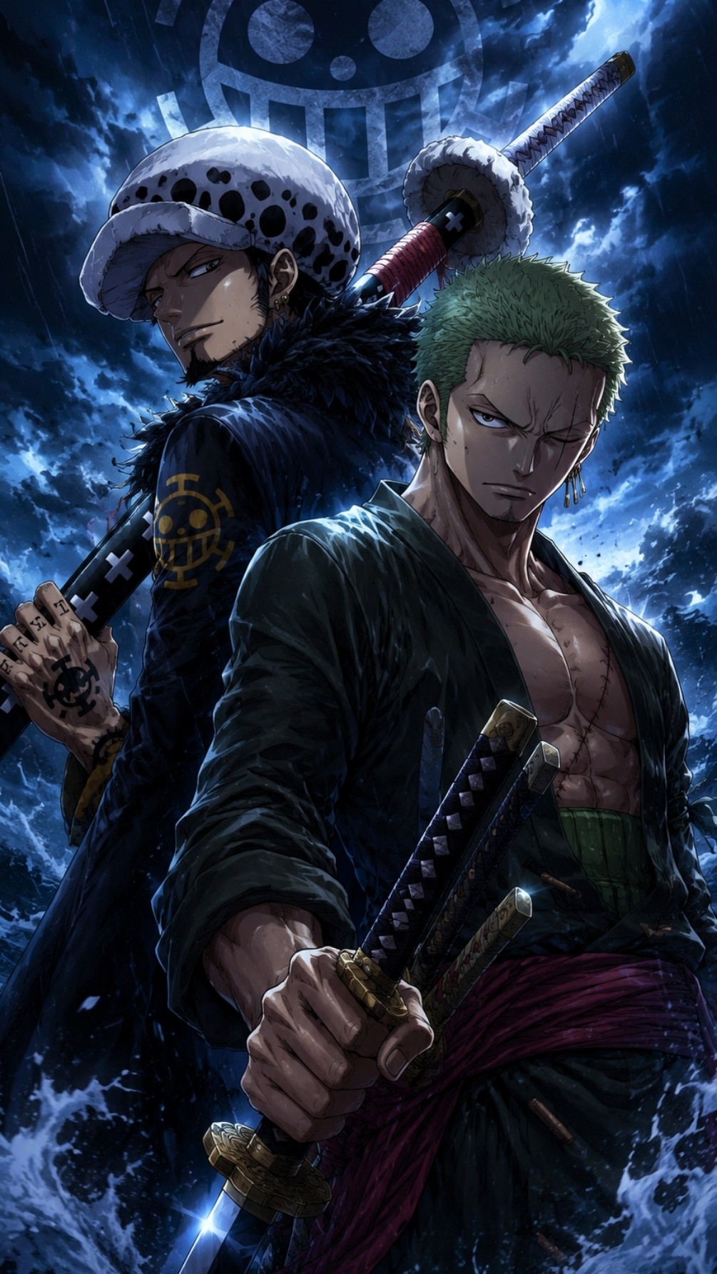 Trafalgar law, roronoa zoro | one piece