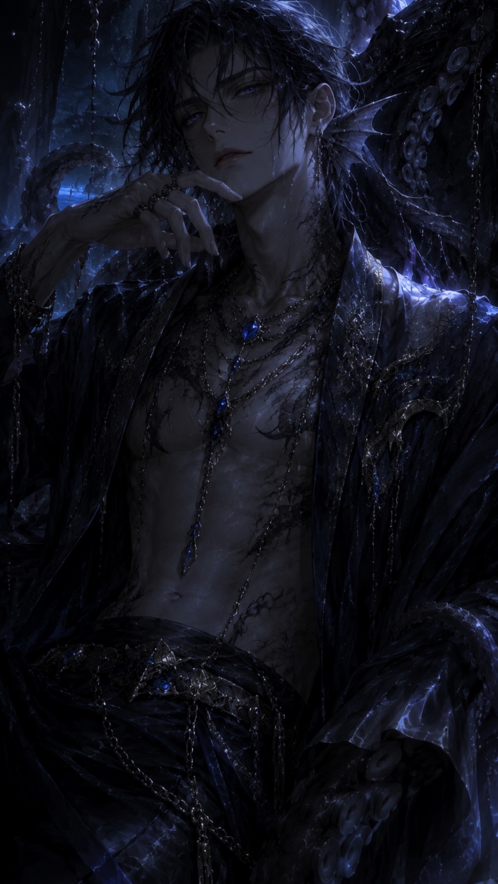 ~ Veyrin~ monster, merman, sea creature, prince,