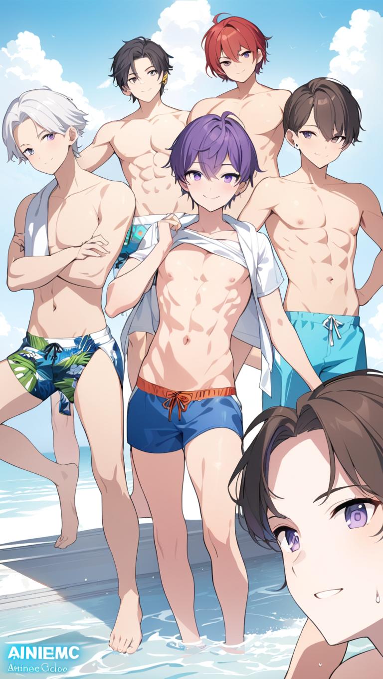 Blue Lock Boys Beach party