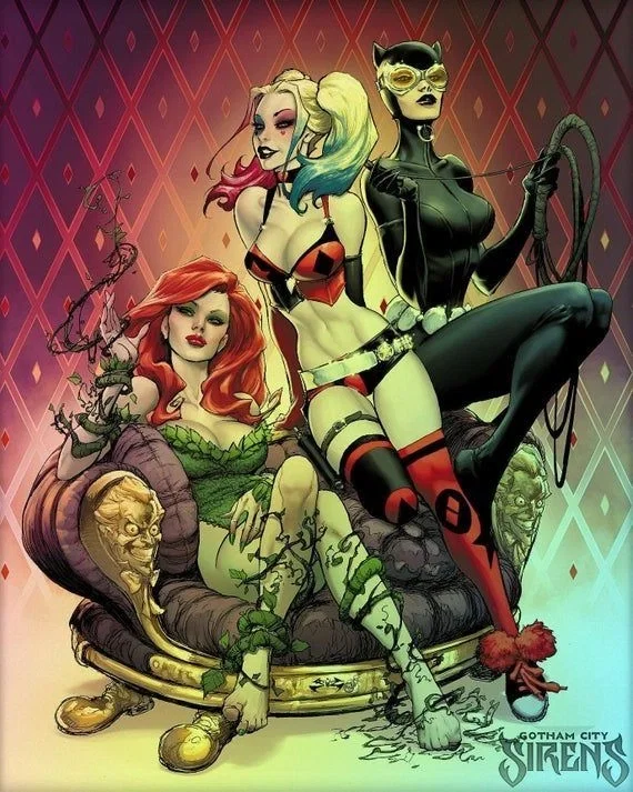 Harley Quinn Catwoman and Poison Ivy your sweet wifes
