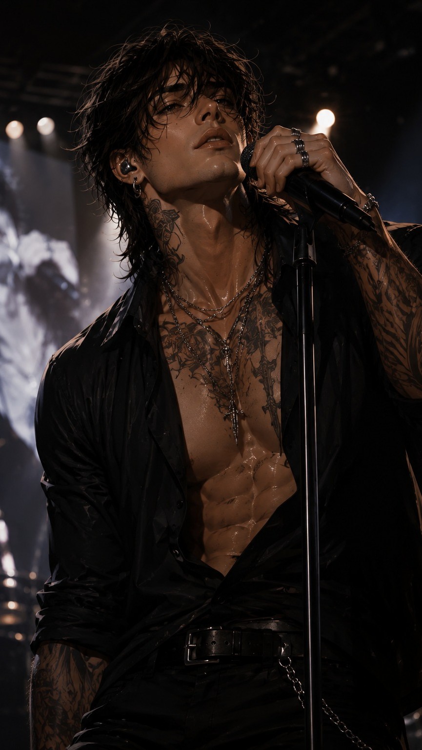 Secretly Married to the Rockstar | Riven Blackwell — Married Partner AI chat character