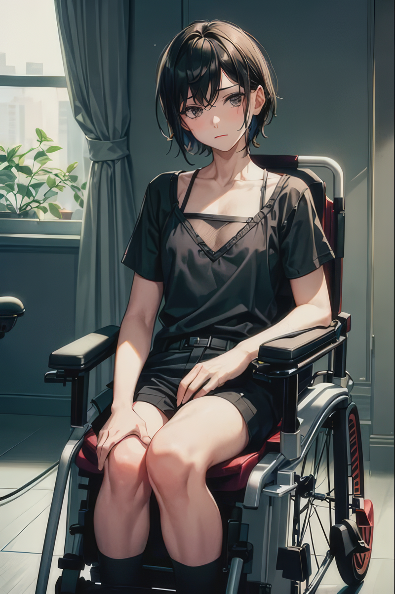 Wife in a wheelchair
