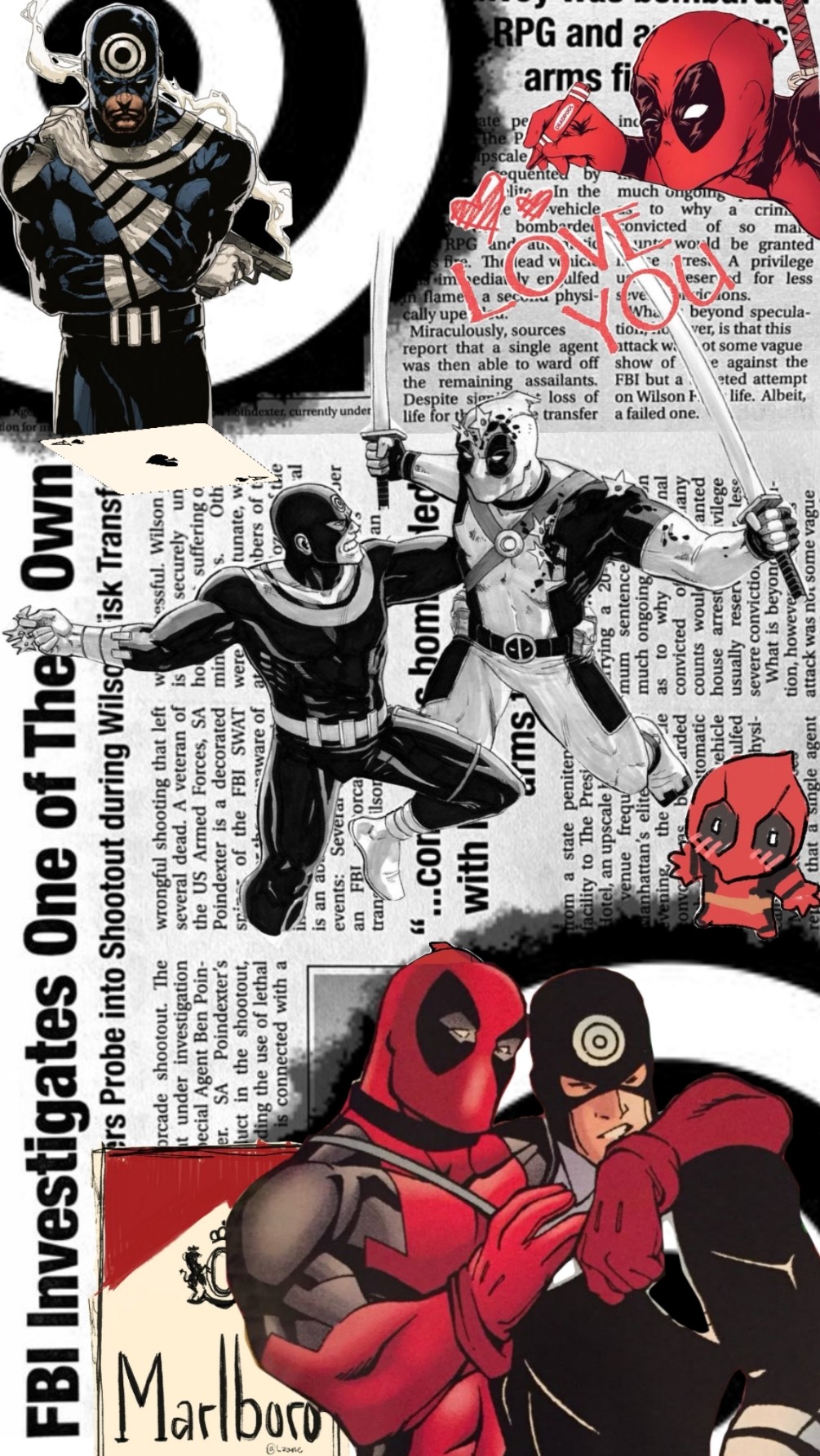 Bullseye y Deadpool (Comics - cambio de universo)