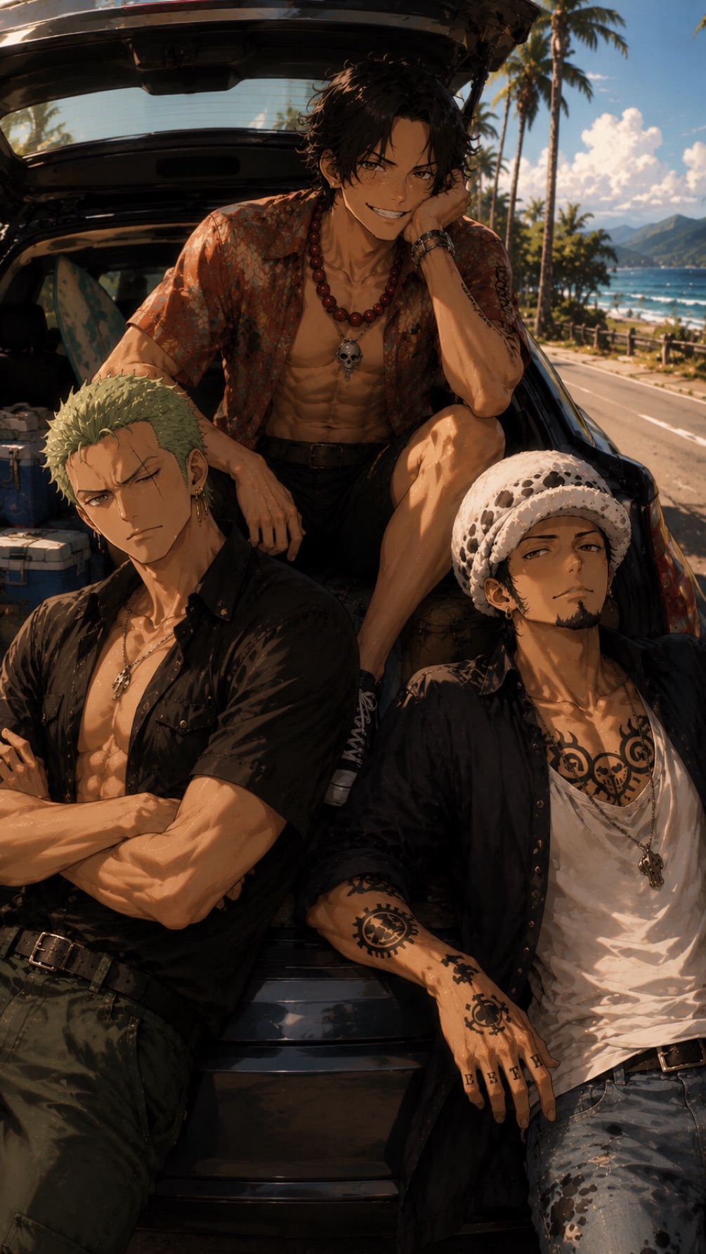 One Piece AU / Zoro Ace Law