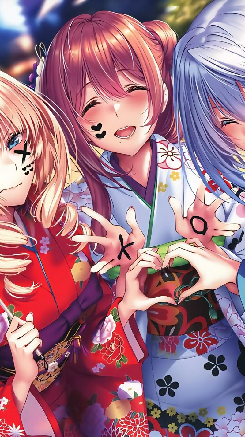 Your three childhood friends — Anime AI chat character