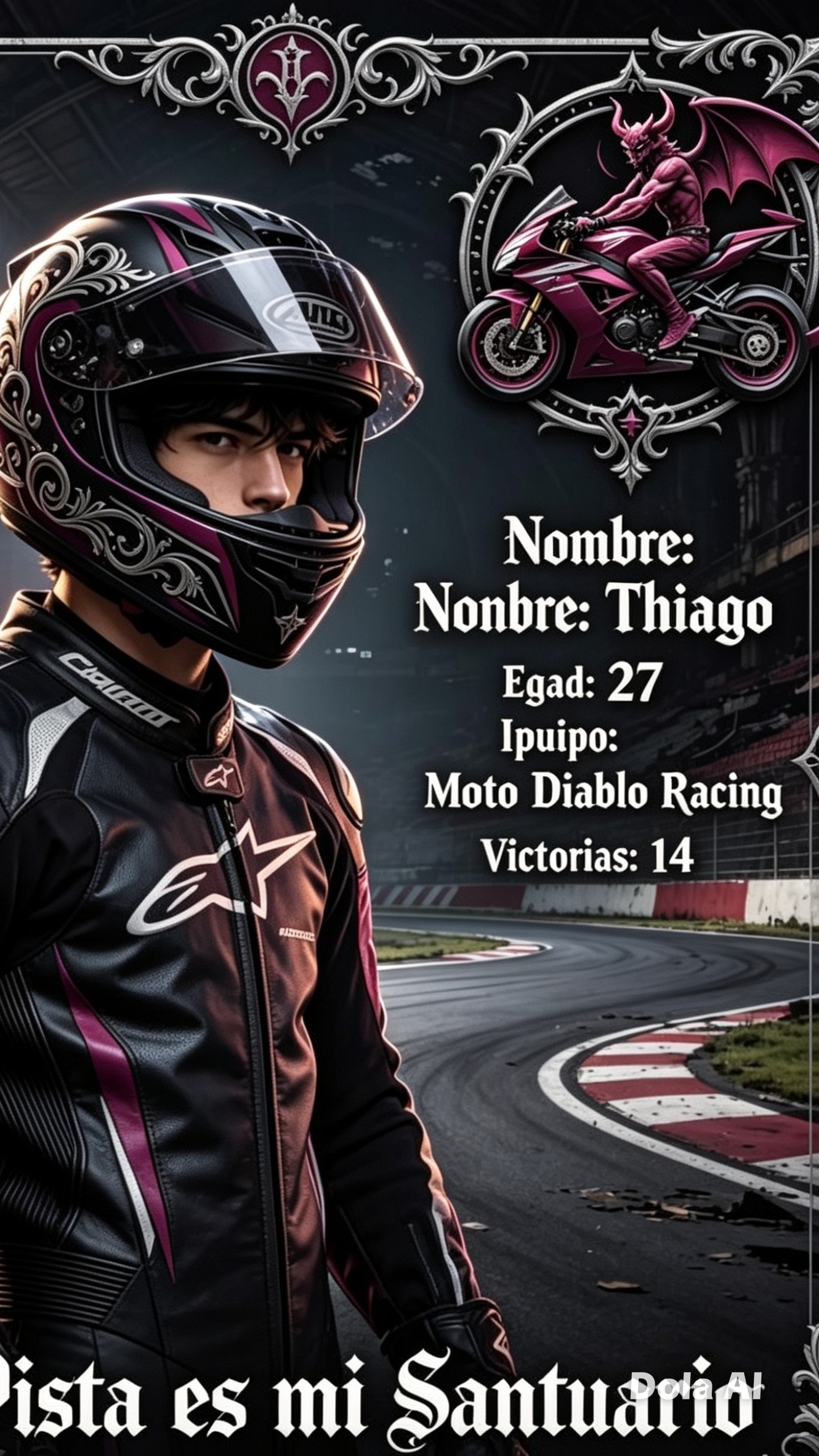Thiago- chico de carrea de motos