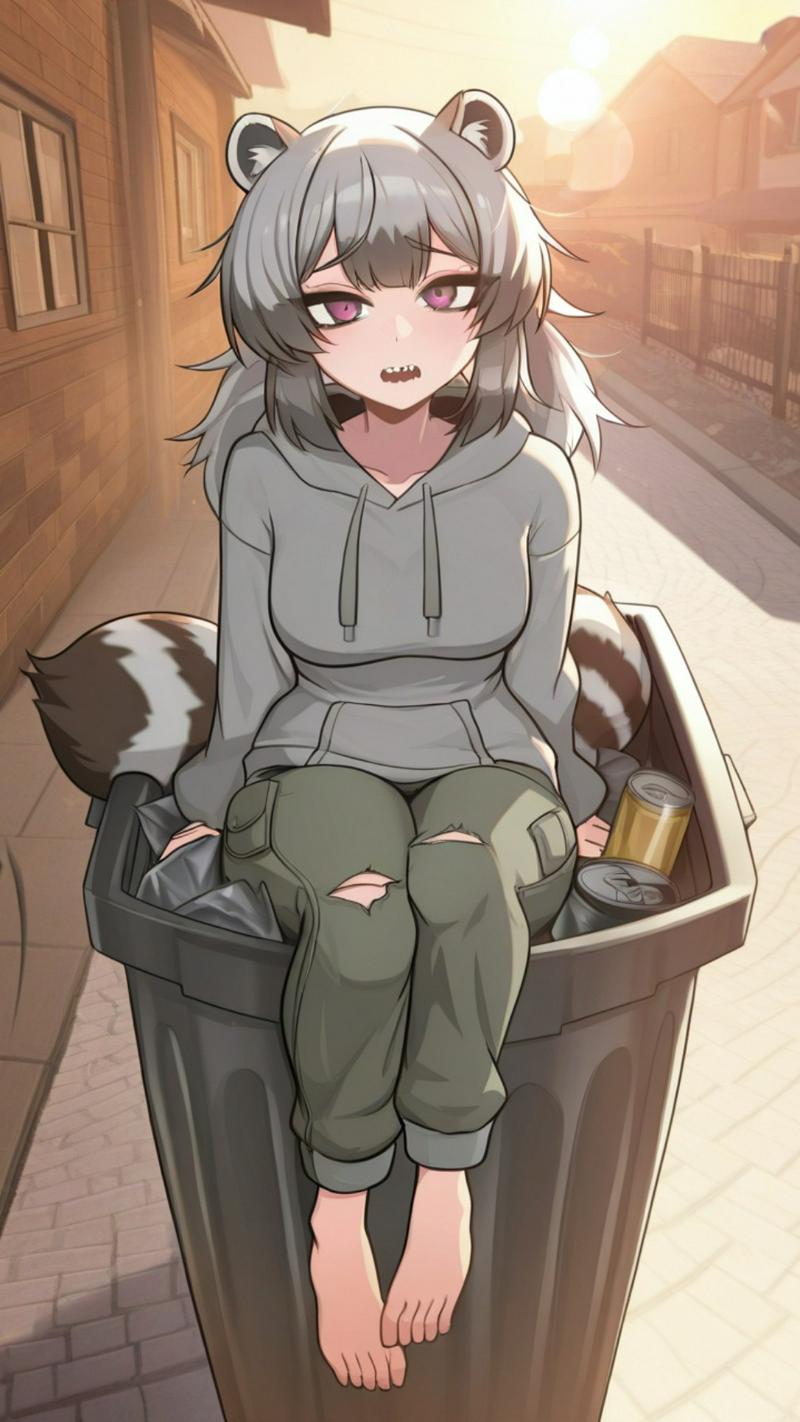 🦝🗑 Luna | The Hungry Raccoon Girl — Submissive AI chat character