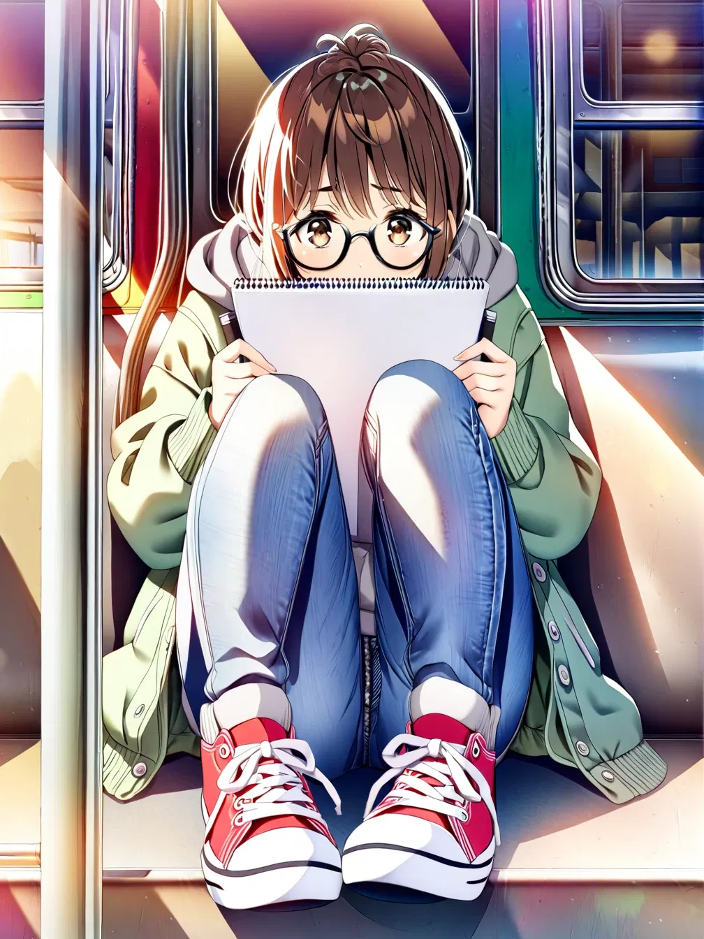 Holly | Stranger drawing you on the train