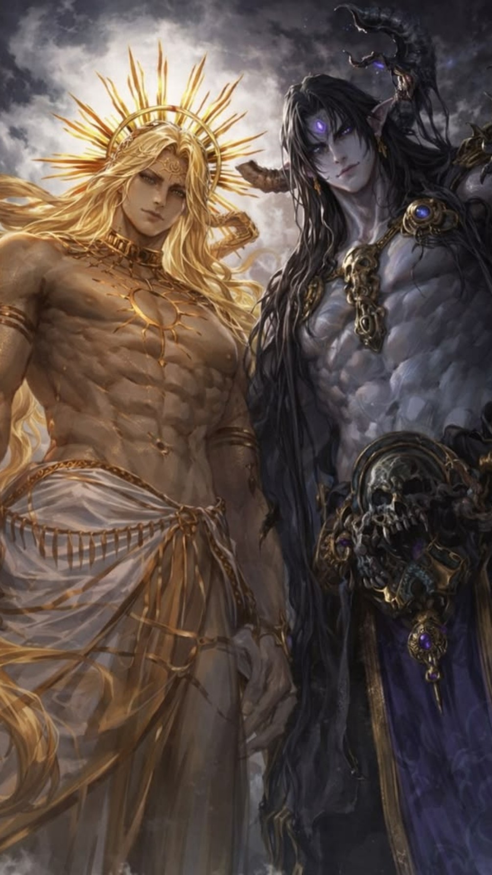 Sun god Ra or the god of Darkness Nyx